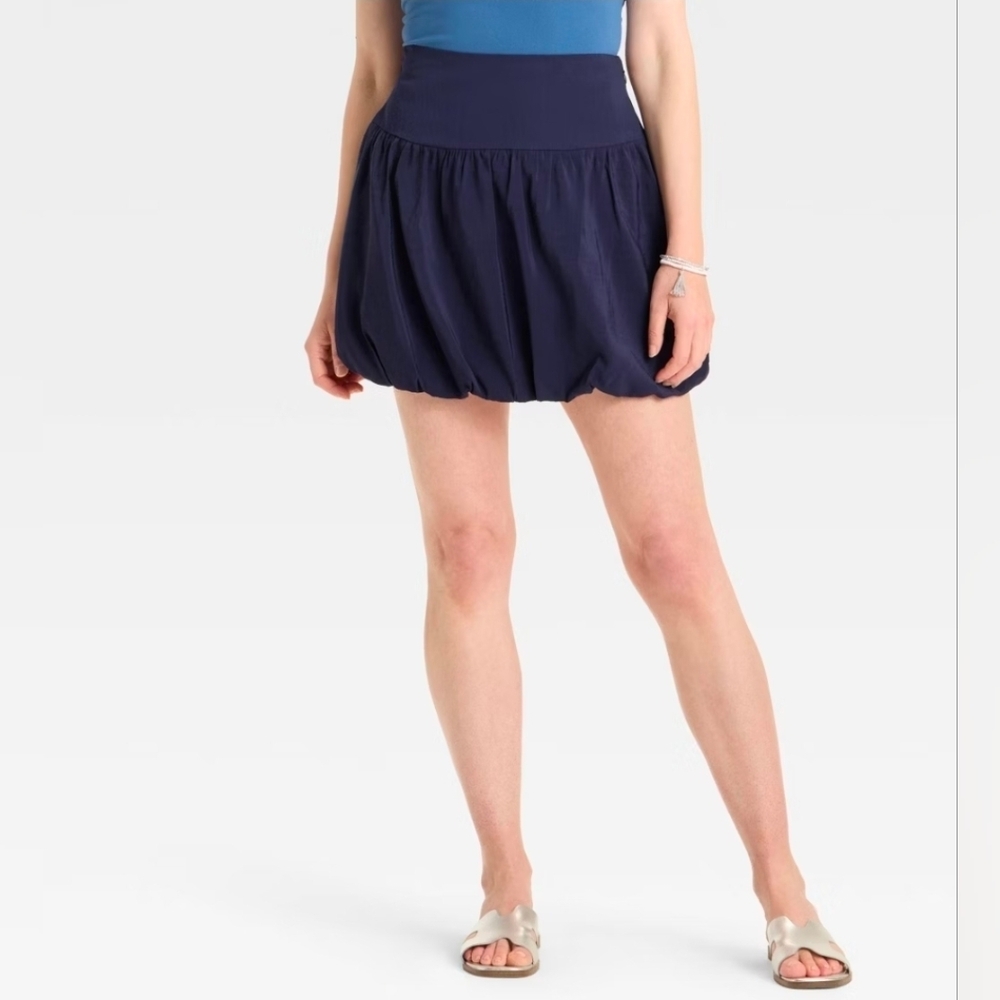 NWT a new day Navy Bubble Mini Skirt Size 8